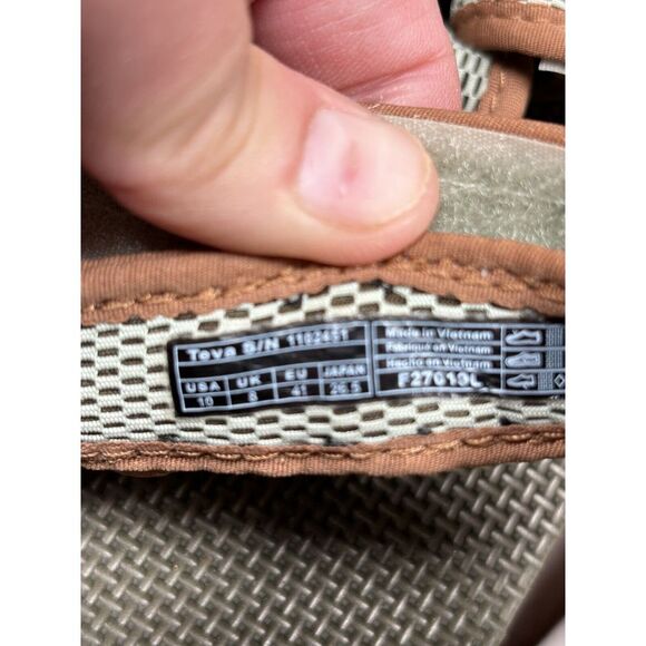 Women's Teva Sandals Size Universal Mesh 10 Green & Brown Platform 1102451 EUC - Picture 10 of 10